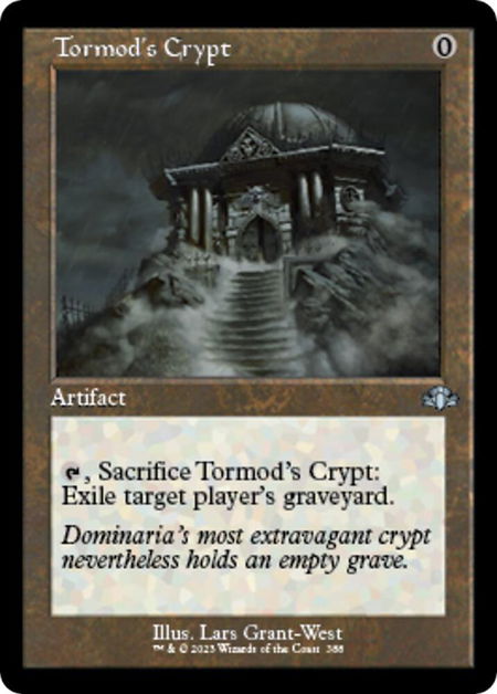 Tormod's Crypt (Retro Frame) trading card from Dominaria Remastered Tormod's Crypt (Retro Frame) - Dominaria Remastered Magic: The Gathering trading card