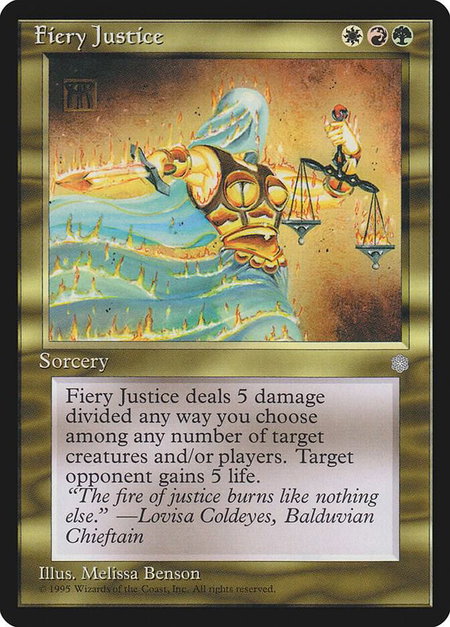 Fiery Justice - Ice Age Magic: The Gathering trading card
