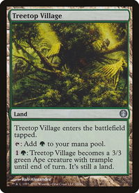 Treetop Village - Duel Decks: Knights vs. Dragons (DDG) #38 - Uncommon Magic: The Gathering Trading Card