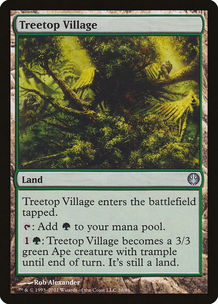 Treetop Village - Duel Decks: Knights vs. Dragons Magic: The Gathering trading card