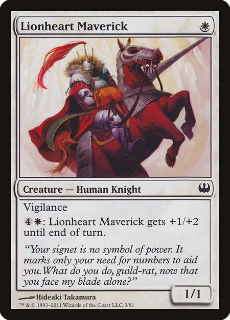 Lionheart Maverick - Duel Decks: Knights vs. Dragons Magic: The Gathering trading card