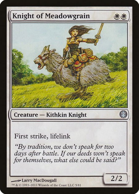 Knight of Meadowgrain - Duel Decks: Knights vs. Dragons Magic: The Gathering trading card