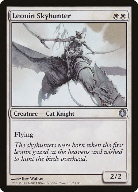 Leonin Skyhunter - Duel Decks: Knights vs. Dragons Magic: The Gathering trading card