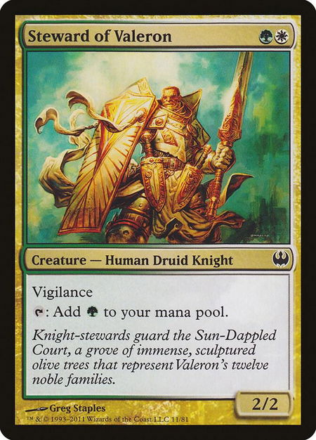 Steward of Valeron - Duel Decks: Knights vs. Dragons Magic: The Gathering trading card