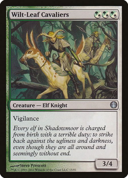 Wilt-Leaf Cavaliers - Duel Decks: Knights vs. Dragons Magic: The Gathering trading card