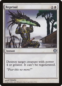 Reprisal - Duel Decks: Knights vs. Dragons (DDG) #27 - Common Magic: The Gathering Trading Card