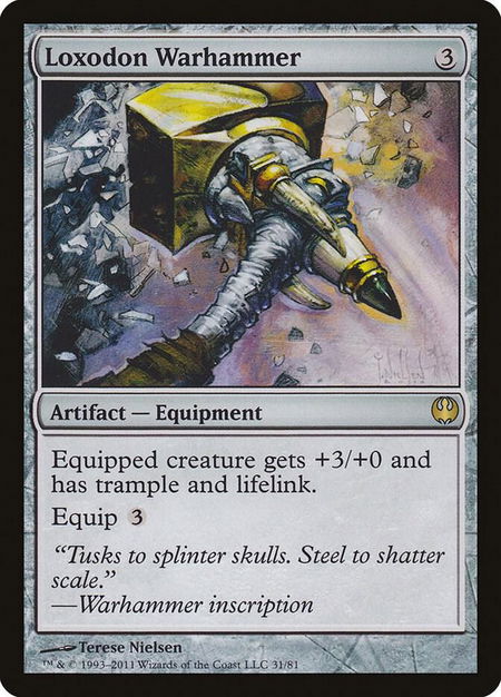 Loxodon Warhammer - Duel Decks: Knights vs. Dragons Magic: The Gathering trading card