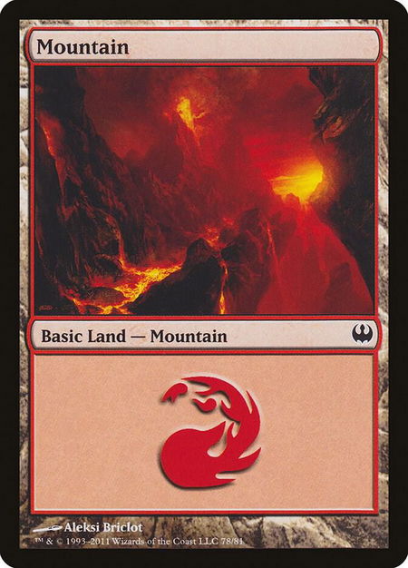 Mountain (78) - Duel Decks: Knights vs. Dragons Magic: The Gathering trading card
