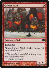 Cinder Wall - Duel Decks: Knights vs. Dragons (DDG) #48 - Common Magic: The Gathering Trading Card