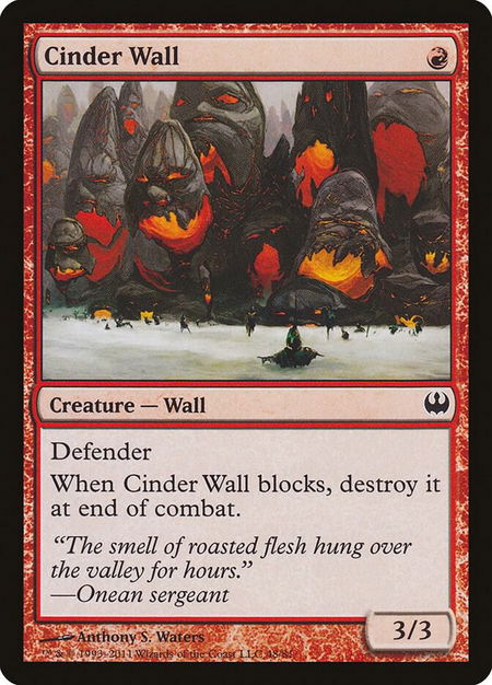 Cinder Wall - Duel Decks: Knights vs. Dragons Magic: The Gathering trading card