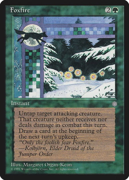 Foxfire - Ice Age Magic: The Gathering trading card