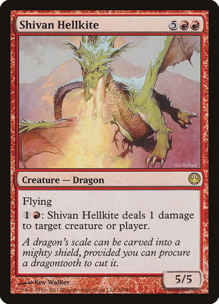 Shivan Hellkite - Duel Decks: Knights vs. Dragons Magic: The Gathering trading card