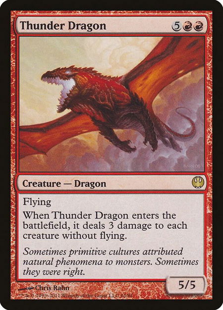 Thunder Dragon - Duel Decks: Knights vs. Dragons Magic: The Gathering trading card