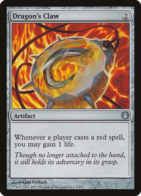 Dragon's Claw - Duel Decks: Knights vs. Dragons Magic: The Gathering trading card
