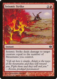 Seismic Strike - Duel Decks: Knights vs. Dragons (DDG) #71 - Common Magic: The Gathering Trading Card