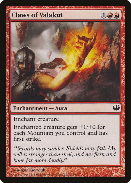 Claws of Valakut - Duel Decks: Knights vs. Dragons Magic: The Gathering trading card