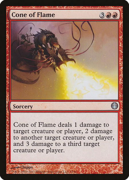 Cone of Flame - Duel Decks: Knights vs. Dragons Magic: The Gathering trading card