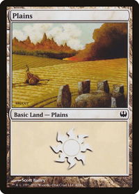 Plains (40) - Duel Decks: Knights vs. Dragons (DDG) #40 - Land Magic: The Gathering Trading Card
