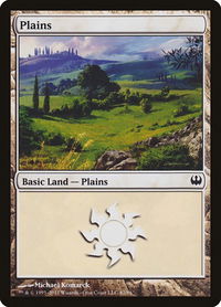 Plains (42) - Duel Decks: Knights vs. Dragons (DDG) #42 - Land Magic: The Gathering Trading Card