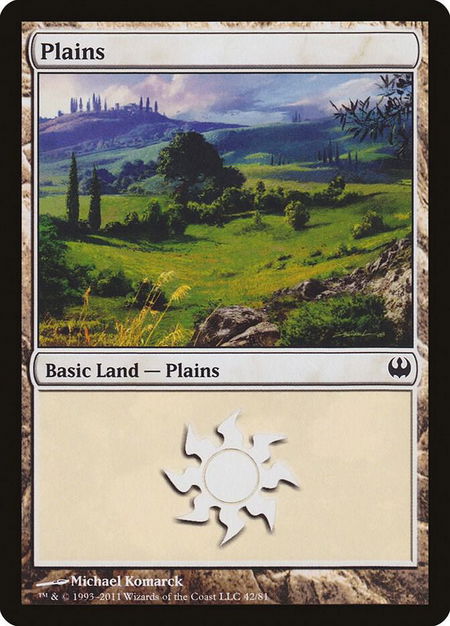 Plains (42) - Duel Decks: Knights vs. Dragons Magic: The Gathering trading card