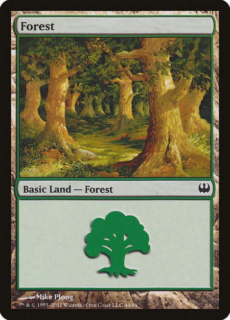 Forest (44) - Duel Decks: Knights vs. Dragons Magic: The Gathering trading card