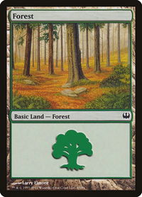 Forest (45) - Duel Decks: Knights vs. Dragons (DDG) #45 - Land Magic: The Gathering Trading Card