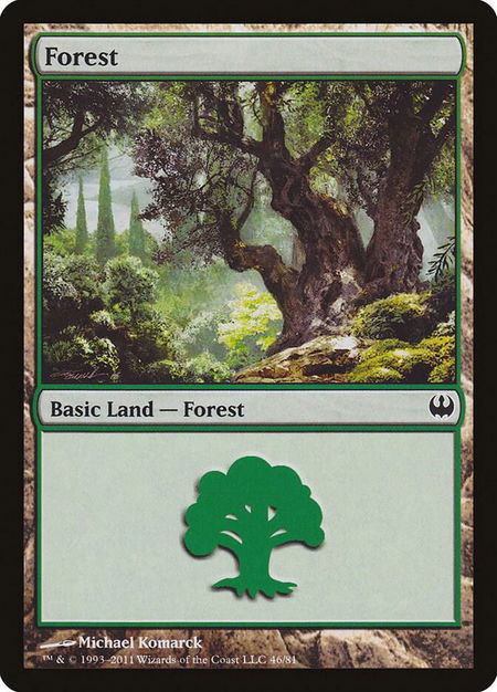 Forest (46) - Duel Decks: Knights vs. Dragons Magic: The Gathering trading card