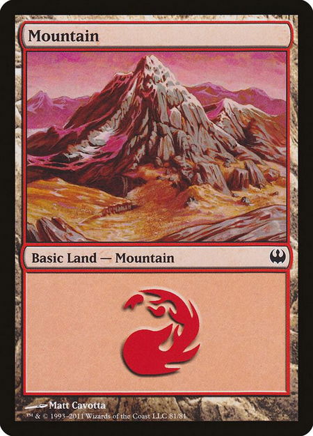Mountain (81) - Duel Decks: Knights vs. Dragons Magic: The Gathering trading card