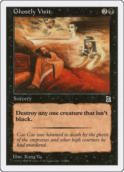 Ghostly Visit trading card from Portal Three Kingdoms Ghostly Visit - Portal Three Kingdoms Magic: The Gathering trading card