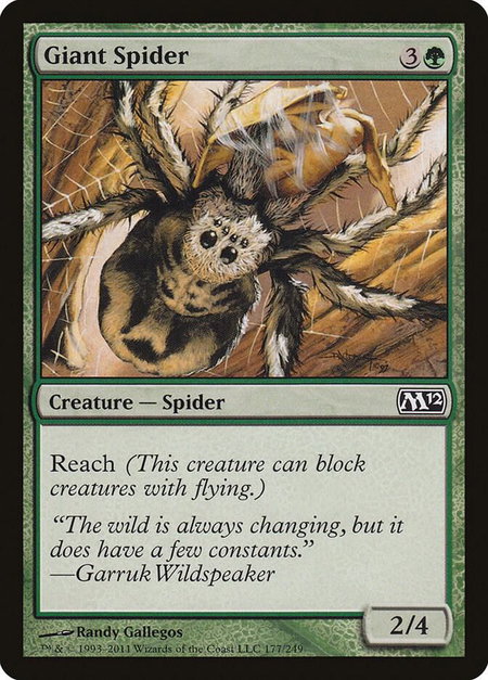 Giant Spider - Magic 2012 (M12) Magic: The Gathering trading card