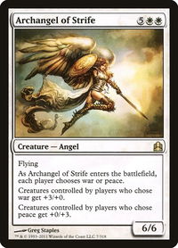 Archangel of Strife - Commander (CMD) #7 - Rare Magic: The Gathering Trading Card