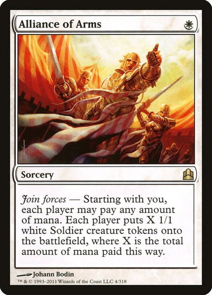 Alliance of Arms trading card from Commander Alliance of Arms - Commander Magic: The Gathering trading card