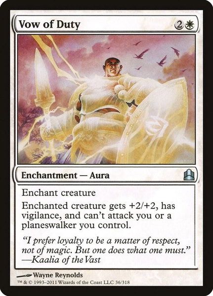 Vow of Duty trading card from Commander Vow of Duty - Commander Magic: The Gathering trading card
