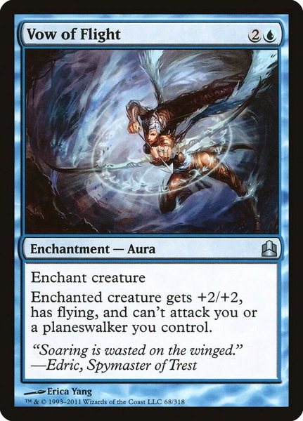 Vow of Flight trading card from Commander Vow of Flight - Commander Magic: The Gathering trading card