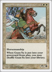 Guan Yu, Sainted Warrior - Portal Three Kingdoms (PTK) #6 - Rare Magic: The Gathering Trading Card