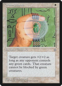 Green Scarab - Ice Age (ICE) #28 - Uncommon Magic: The Gathering Trading Card