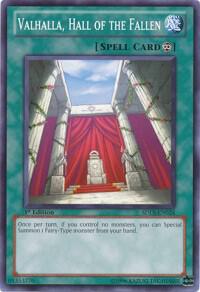 Valhalla, Hall of the Fallen trading card from Structure Deck: Lost Sanctuary Valhalla, Hall of the Fallen - Structure Deck: Lost Sanctuary YuGiOh trading card