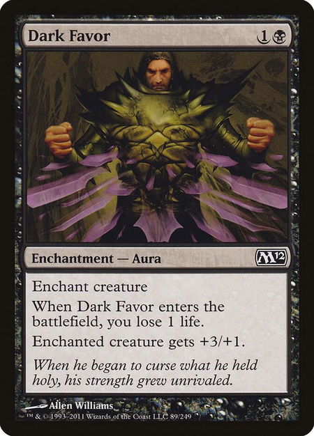 Dark Favor - Magic 2012 (M12) Magic: The Gathering trading card