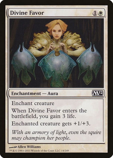 Divine Favor - Magic 2012 (M12) Magic: The Gathering trading card
