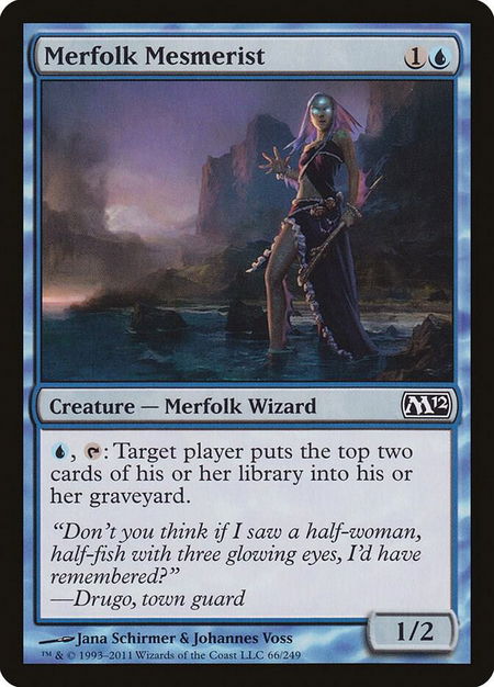 Merfolk Mesmerist - Magic 2012 (M12) Magic: The Gathering trading card