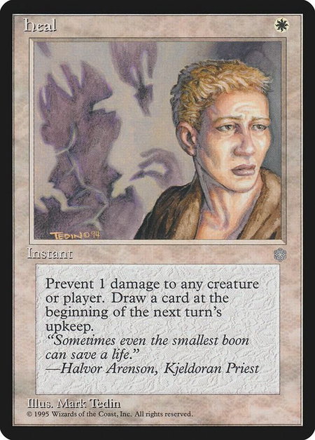 Heal - Ice Age Magic: The Gathering trading card
