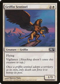 Griffin Sentinel - Magic 2012 (M12) (M12) #21 - Common Magic: The Gathering Trading Card