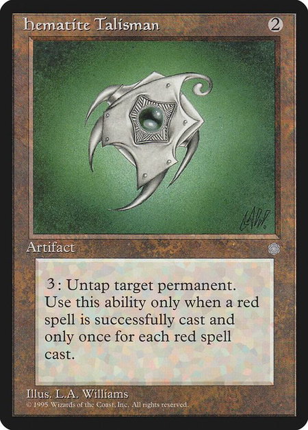 Hematite Talisman - Ice Age Magic: The Gathering trading card