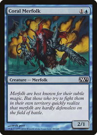 Coral Merfolk - Magic 2012 (M12) (M12) #49 - Common Magic: The Gathering Trading Card