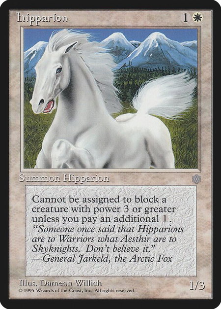 Hipparion - Ice Age Magic: The Gathering trading card