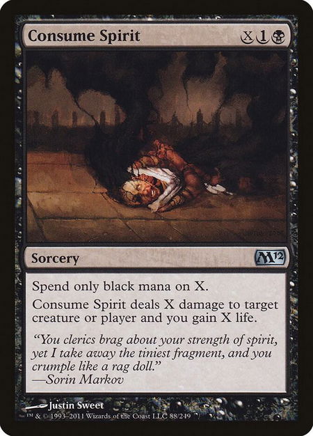 Consume Spirit - Magic 2012 (M12) Magic: The Gathering trading card