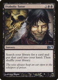 Diabolic Tutor - Magic 2012 (M12) (M12) #92 - Uncommon Magic: The Gathering Trading Card