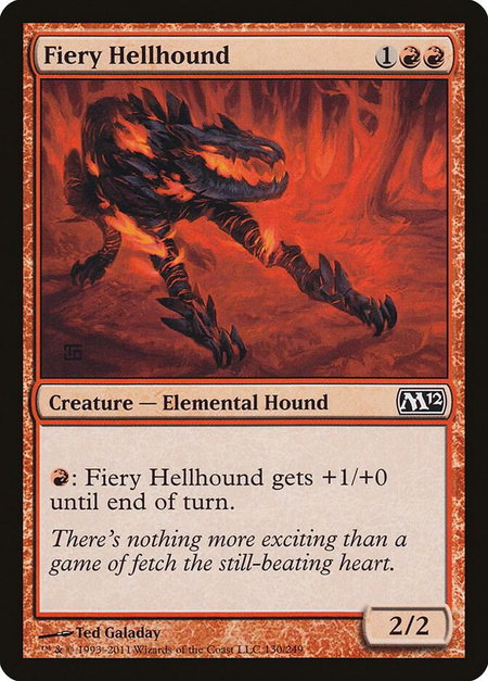 Fiery Hellhound - Magic 2012 (M12) Magic: The Gathering trading card