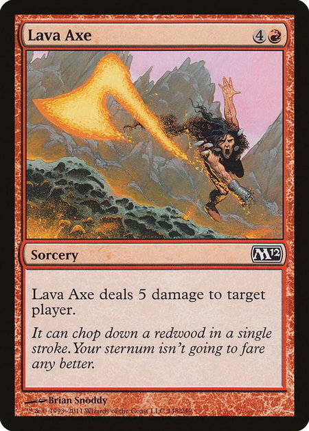 Lava Axe - Magic 2012 (M12) Magic: The Gathering trading card