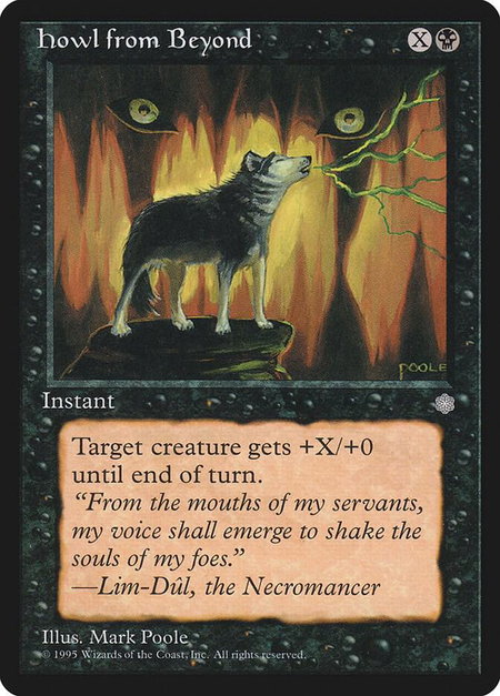 Howl from Beyond - Ice Age Magic: The Gathering trading card